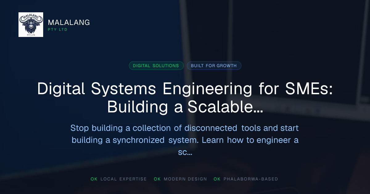 Digital Systems Engineering for SA SMEs | Build Scalable Infrastructure ...